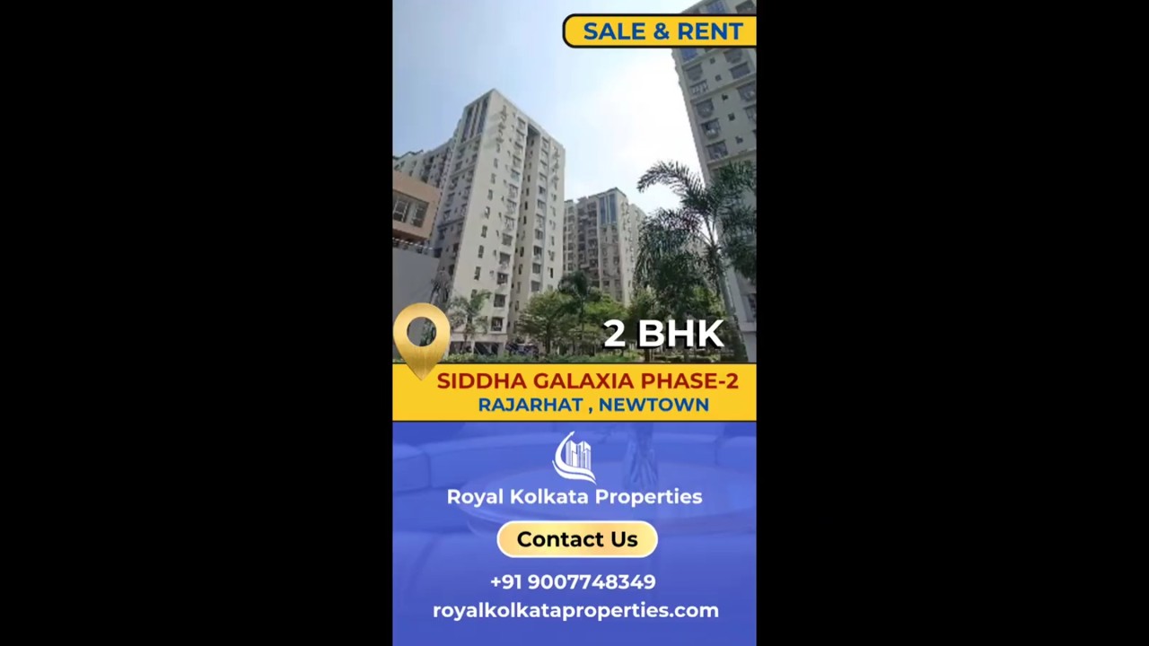 2 bhk flats sale in Newtown Kolkata । siddha Galaxia । 2bhk flat । resale flat । ready to Move flat