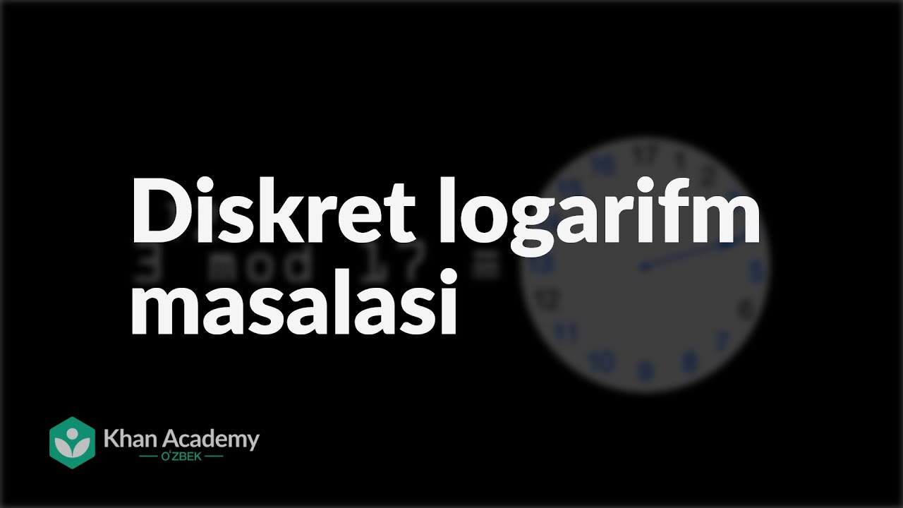 Diskret logarifm masalasi | Kriptografiya | Informatika