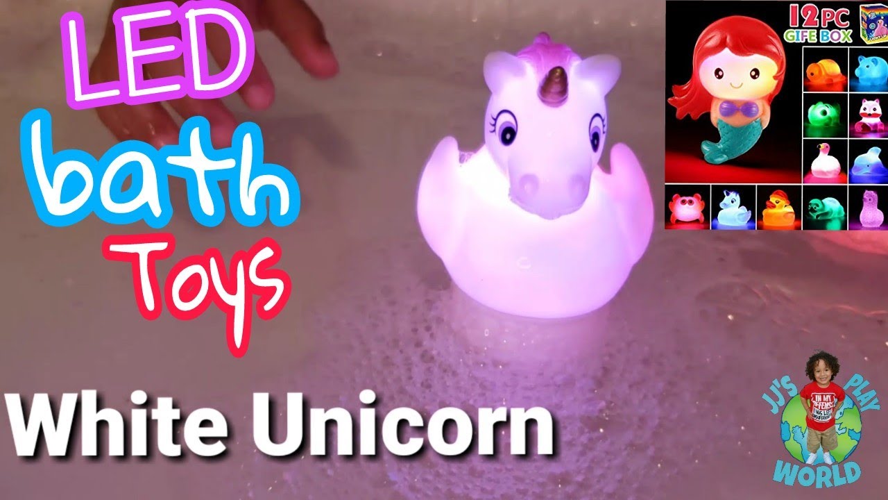 Learning ANIMALS & COLORS with Light up LED Bath Toys Unboxing | Review 