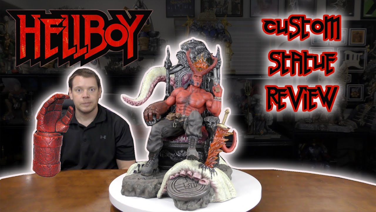 Custom HELLBOY On THRONE STATUE Review