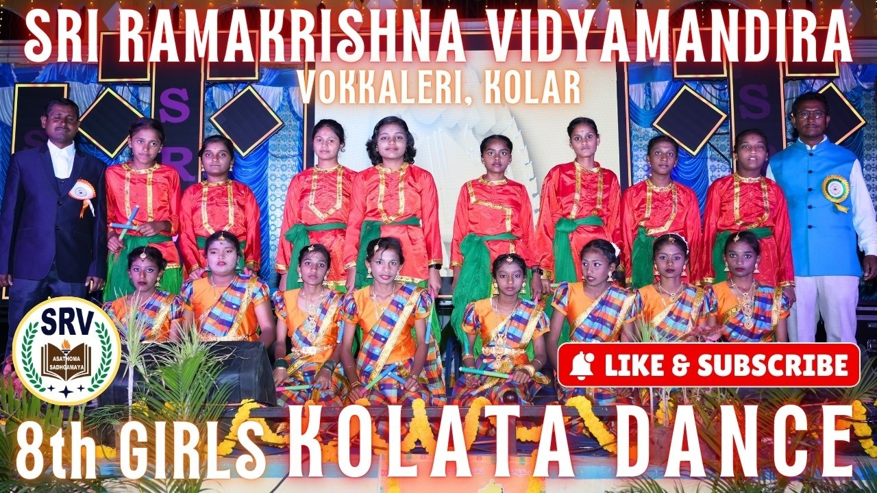 SRV annual day 2025-26 kolata dance performance by 8th girls #kolatam #traditional #dance