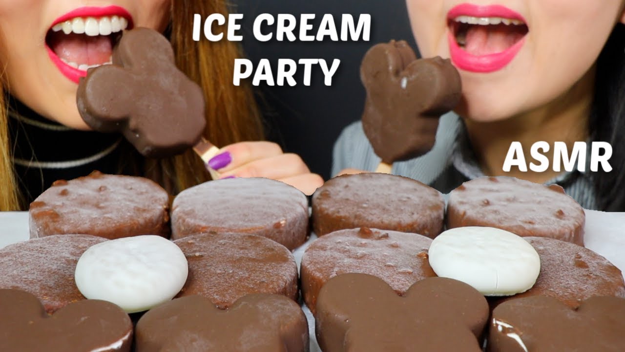 ASMR CHOCOLATE ICE CREAM PARTY 초콜릿 아이스크림 리얼사운드 먹방 アイスクリーム 冰淇淋 Kem cây | Kim&Liz ASMR