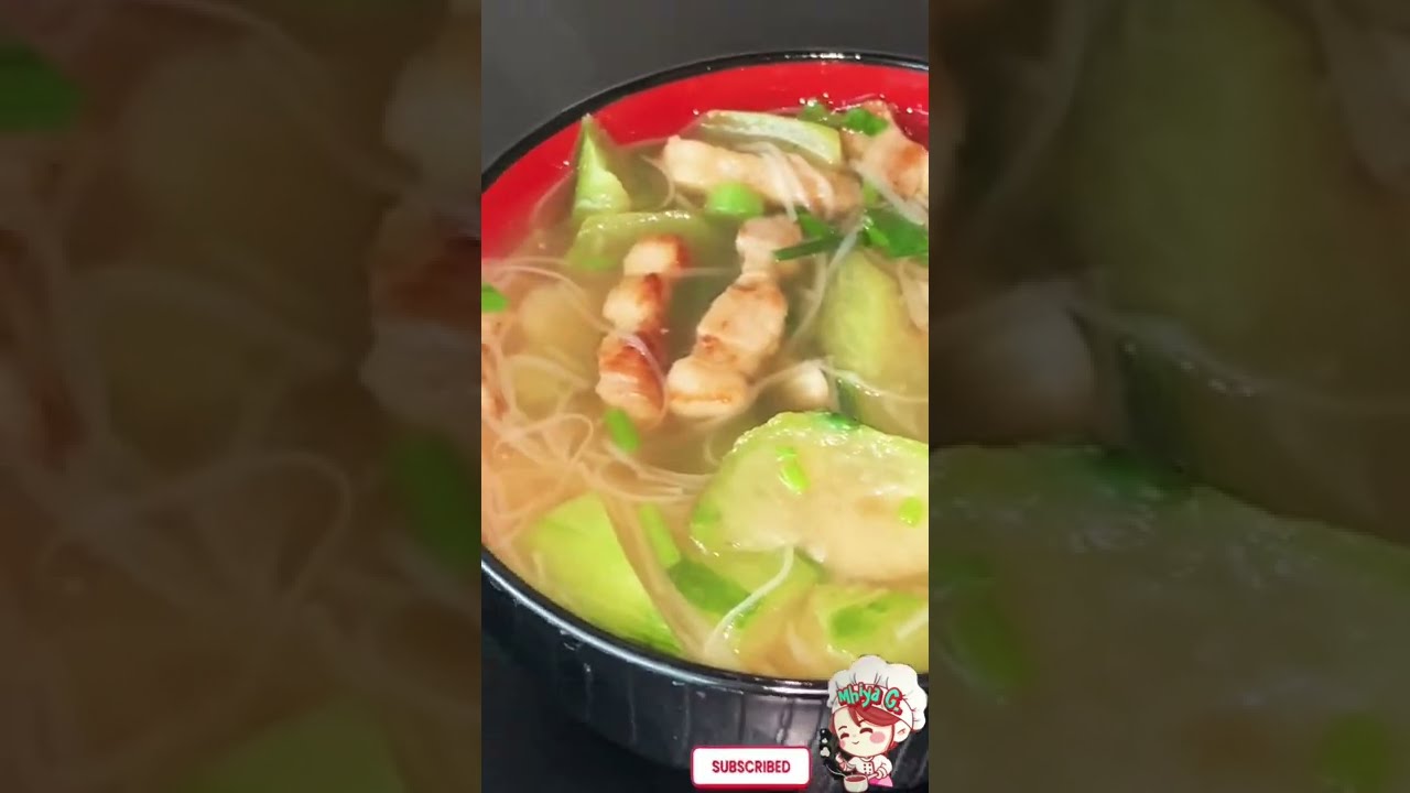 Simple way to cook Misua soup with luffa #shorts #soup #misua #easyrecipe #food