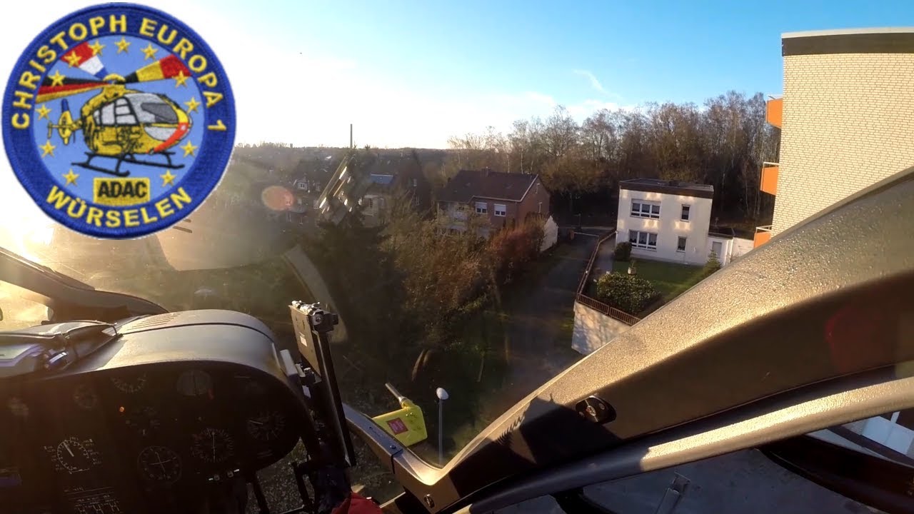 Christoph Europa 1 (EC-135) Cockpit Rückflug KH Stolberg EDKA