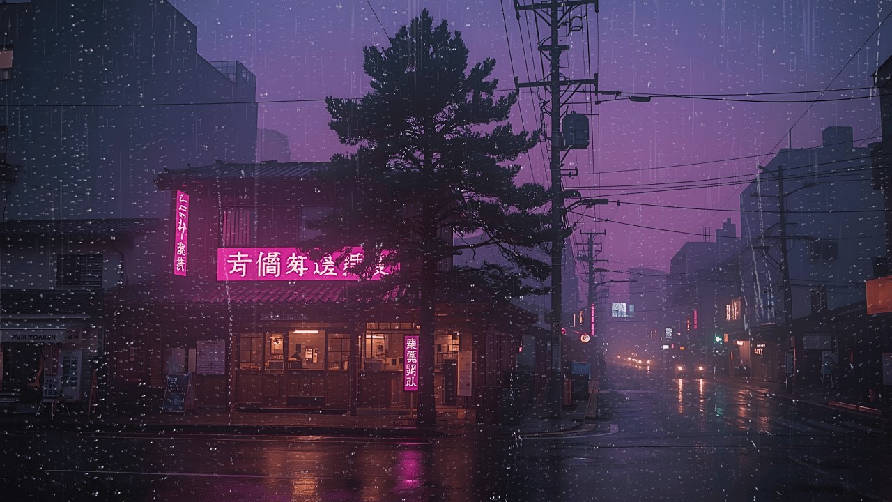 Lost in Thought in Tokyo Rain — Nostalgic Lofi Beats for Deep Study