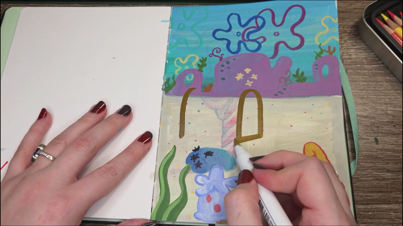 Draw a Bikini Bottom sketch page with me!
