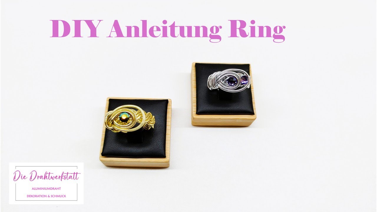 Ring mit Swarovski aus Aluminiumdraht / DIY / wire wrapping / Schmuckstück