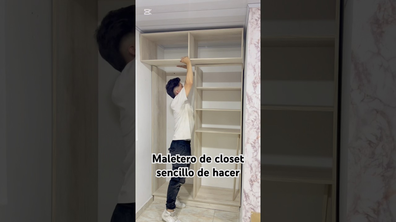 Maletero de closet en madera f&aacute;cil de hacer