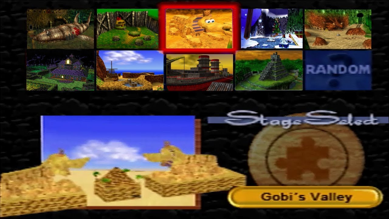 Banjo-Kazooie Stages in Smash 64(Real N64 Capture)