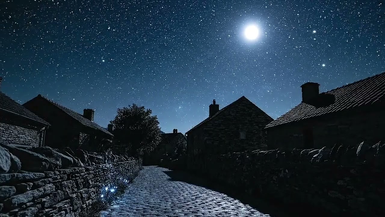 Quiet Village Night with Crickets & Insects 🌙 Peaceful Sleep Sounds