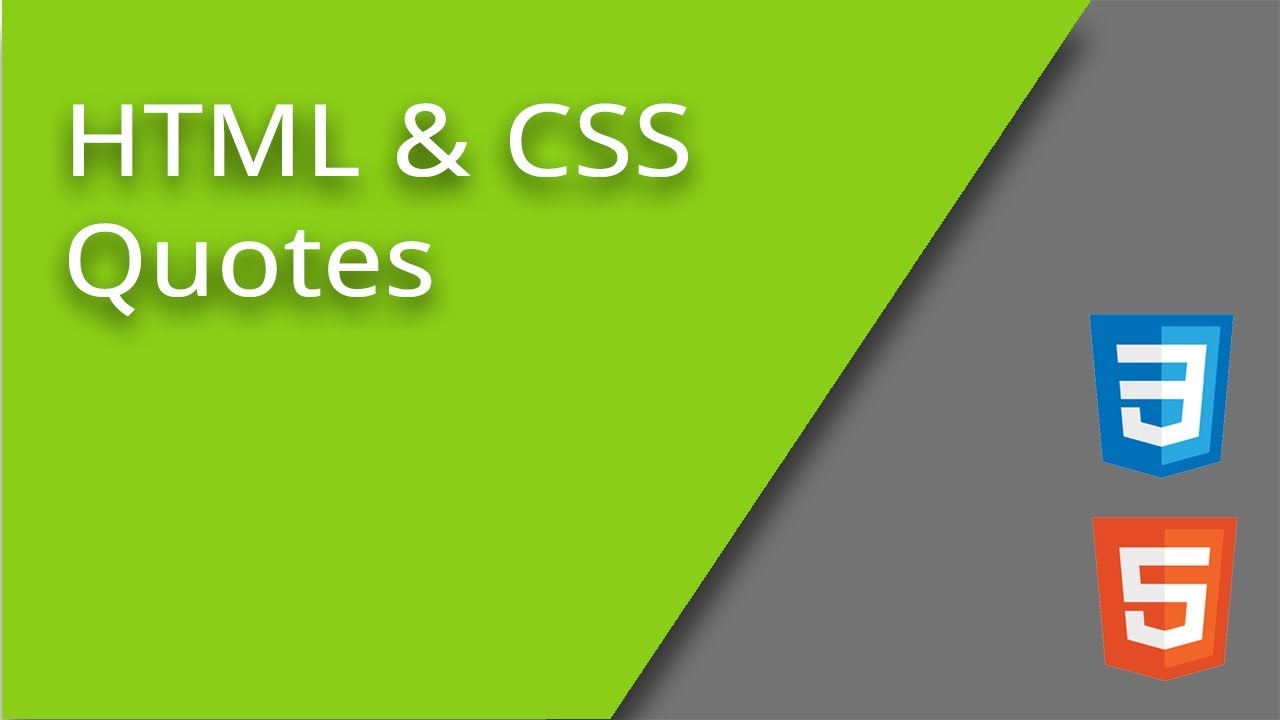 HTML & CSS Quotation Marks