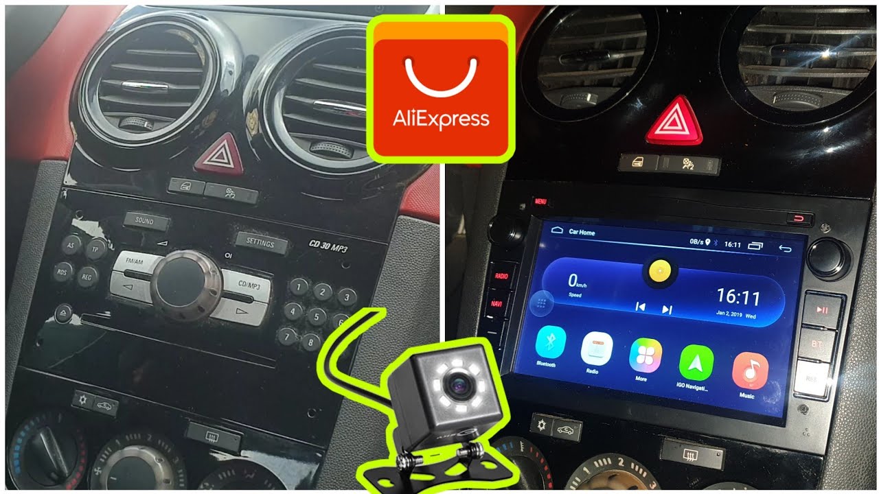 Installing Touch Screen Android Radio and Reverse Camera on Opel Vauxhall  Corsa D  - Aliexpress