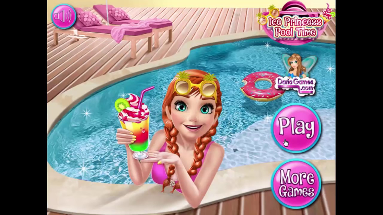 New Frozen games 2016 Ice Princess Pool Time and Ice Queen Movie Time, Anna Doctor Trolls