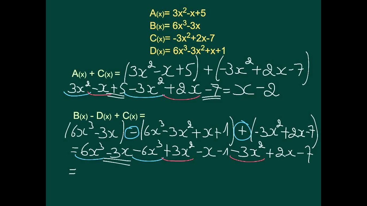 3.4.1 Addition et soustraction de polynômes