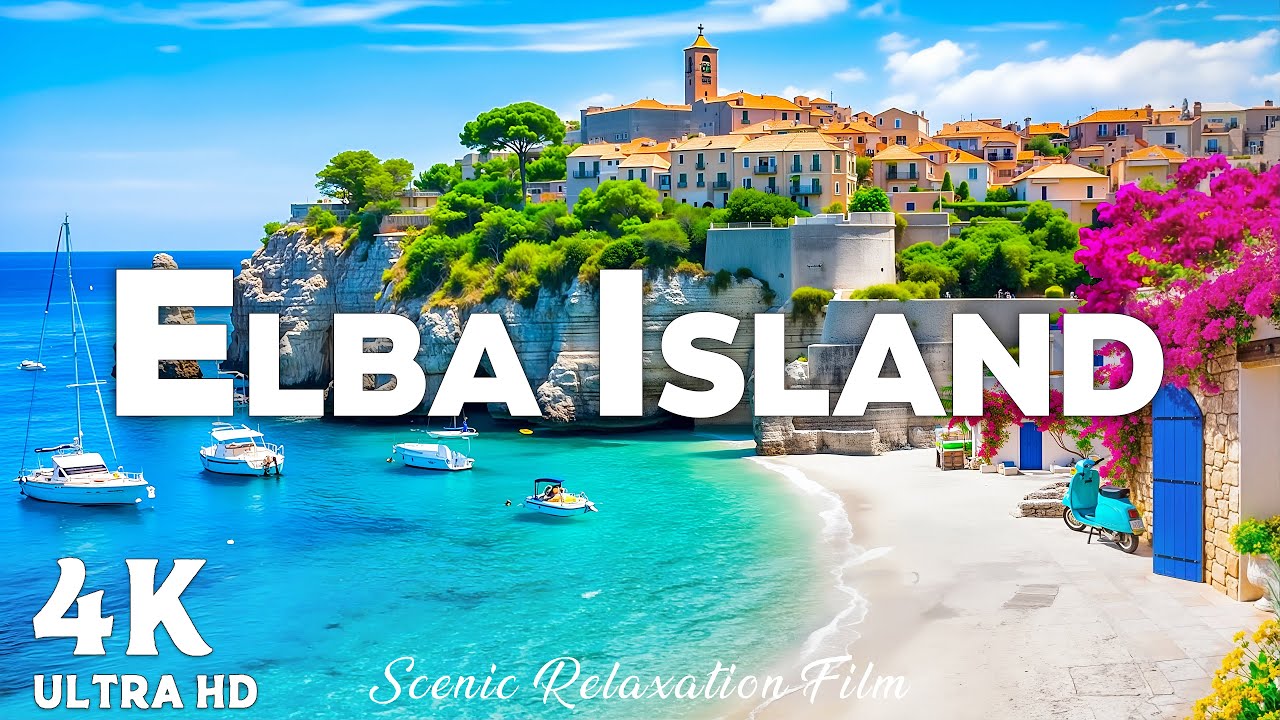 Relaxing Elba Island 4K 🌊 Ocean Waves & Piano Music &ndash; Peaceful Italy Paradise