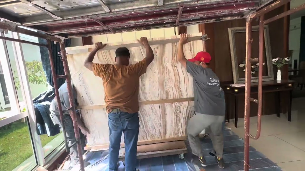 Onyx Feature Wall Installation with LED Backlight