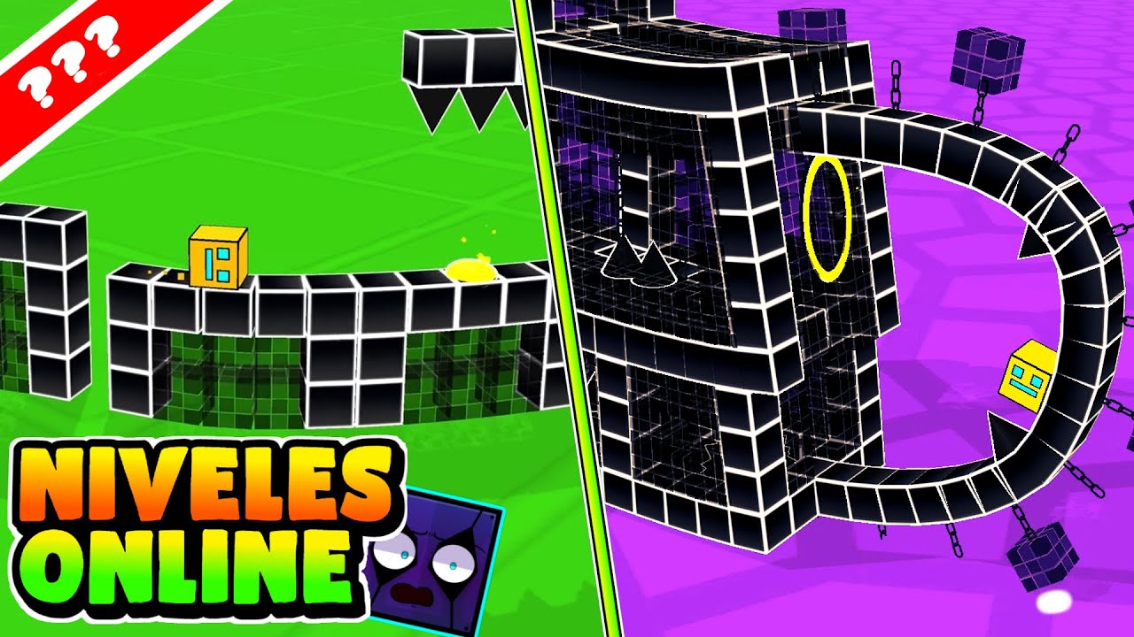 !!!JUGANDO LOS NIVELES ONLINE DE GEOMETRY DASH 3D!!! | Geometry Dash 2.11
