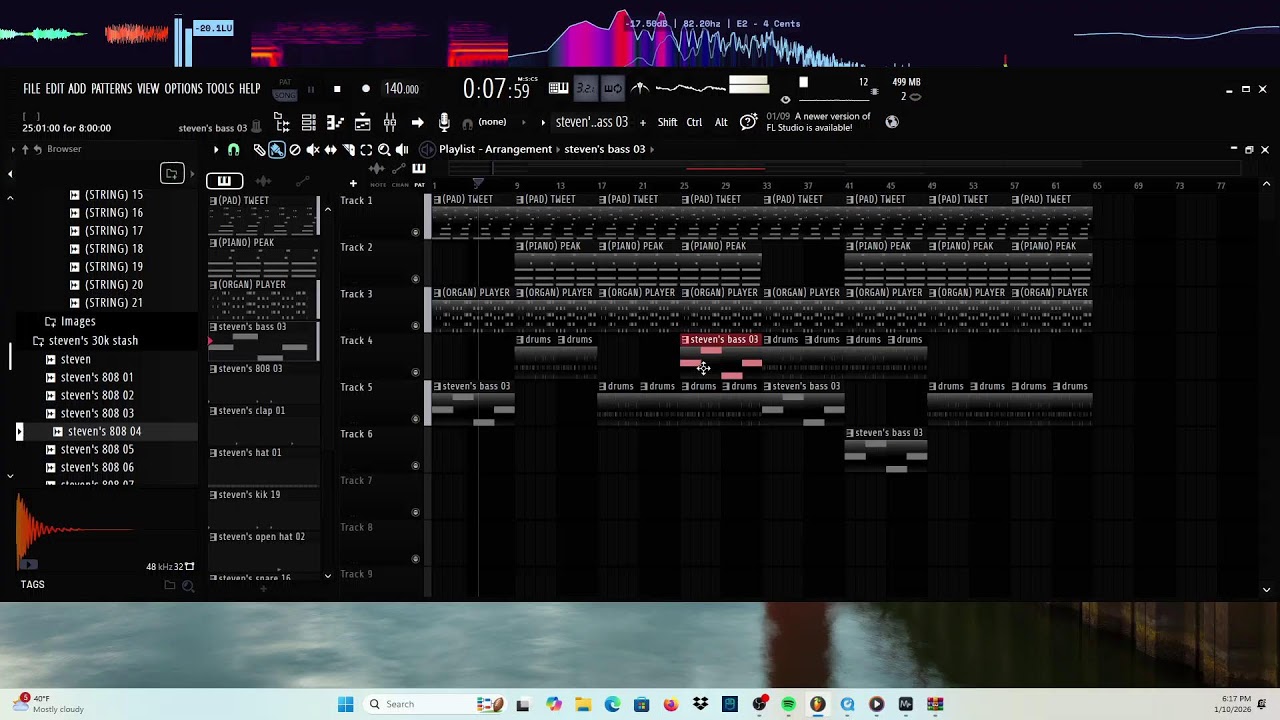 making beats on live