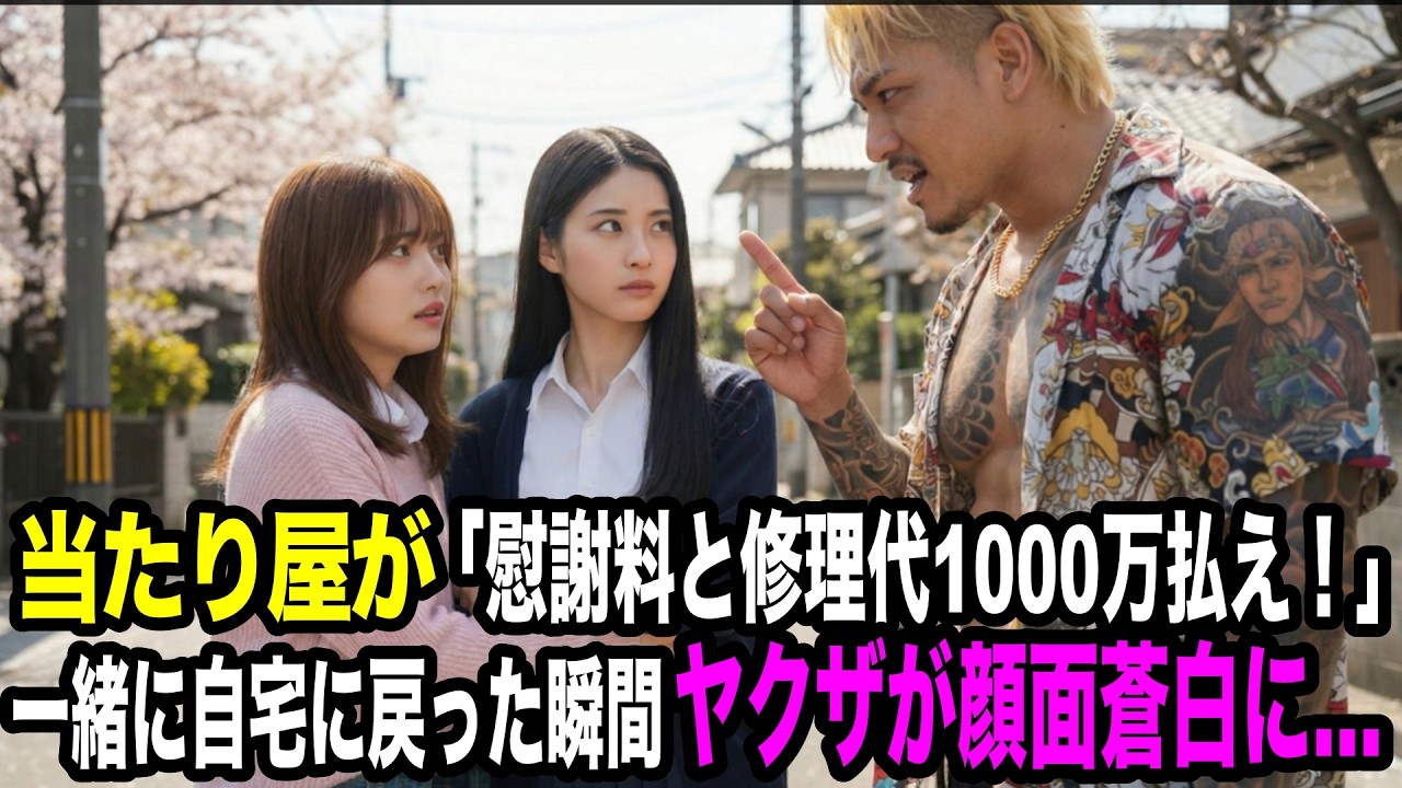 ヤクザが追突してきて「俺らヤクザやぞ！修理代と慰謝料で1000万払え！」「お金は自宅に…」→一緒に自宅に行くと、ヤクザが顔面蒼白に…【スカッとする話】