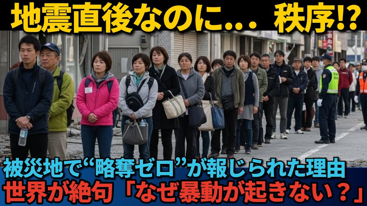 【世界の反応】「津波の翌日に列を作る国」被災地で略奪が起きない日本に海外が絶句！