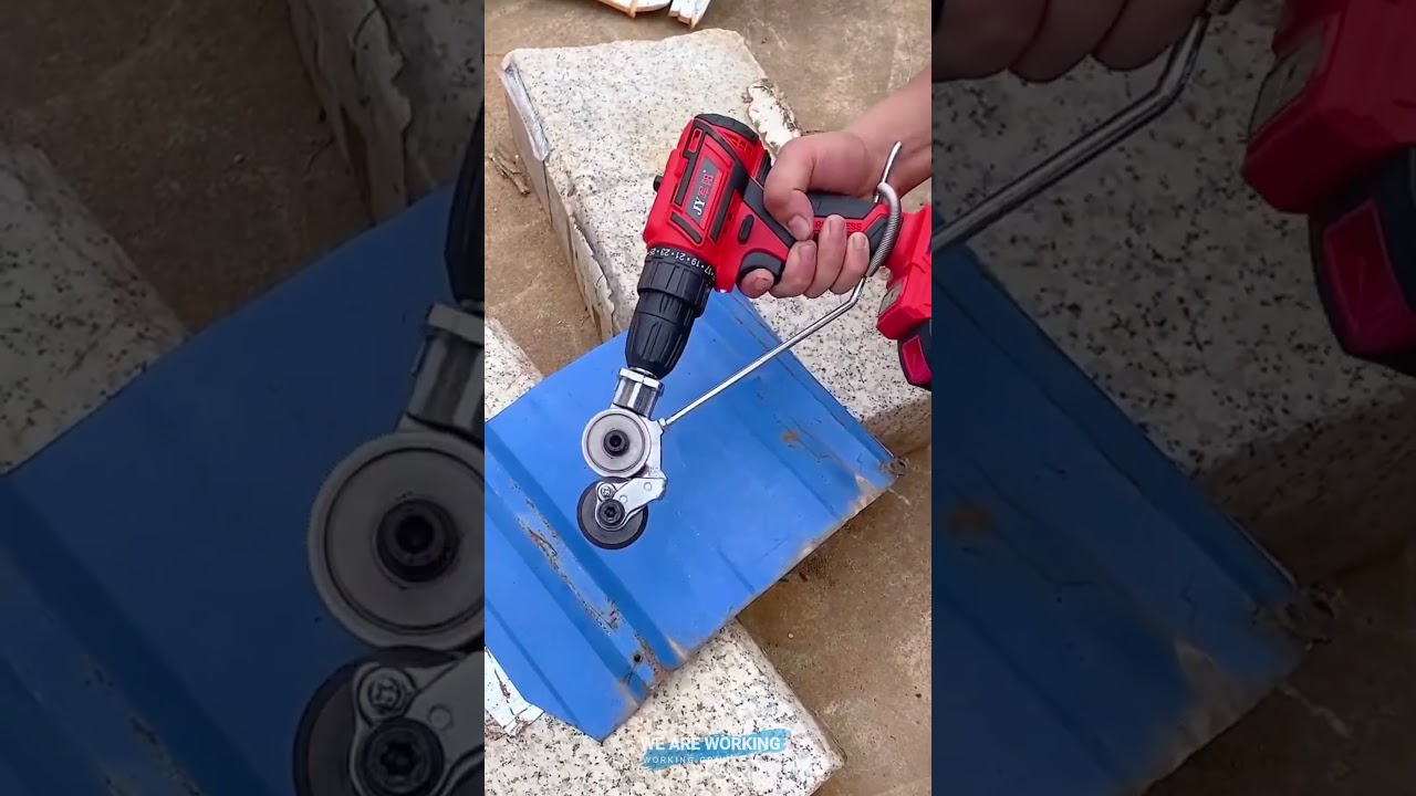 🔧 Nibbler Attachment for Drill-Powered Sheet Metal Cutting