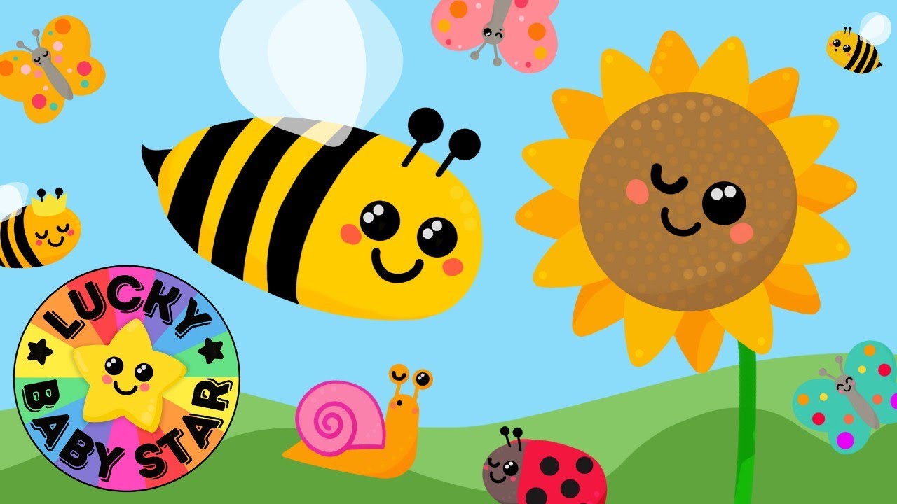 Buzzing Bees Baby Sensory Garden Party 🐝 High Contrast Nature Video with Butterflies & Ladybug! 🦋