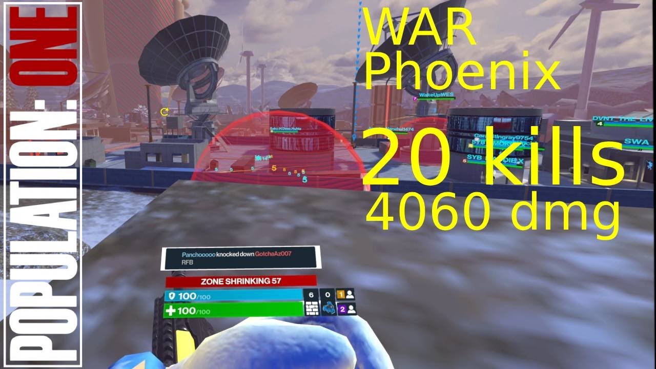 20 kills 4060 dmg | WAR Phoenix redeploys - Population One VR