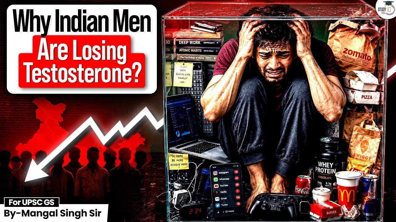 What's Happening to Indian Men? | The Testosterone Crisis Nobody Talks About | StudyIQ IAS