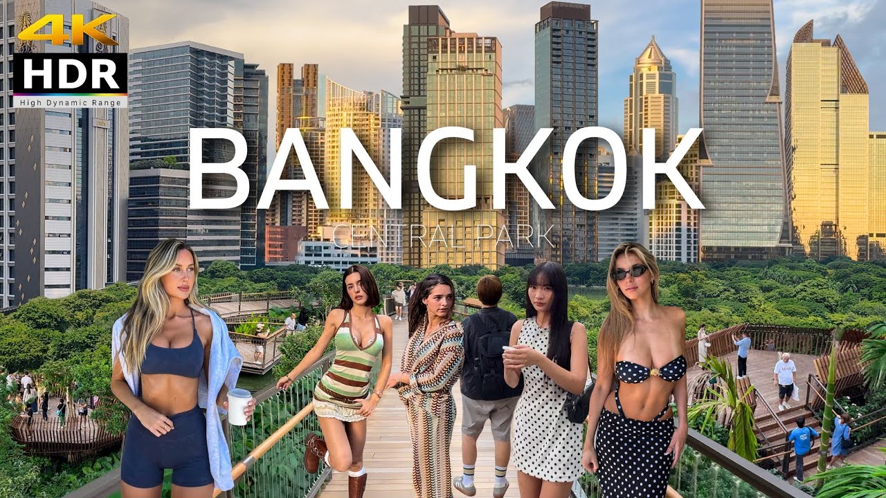 4K HDR | The Most Beautiful Rooftop Park in Bangkok | Dusit Central Park | Thailand 2025