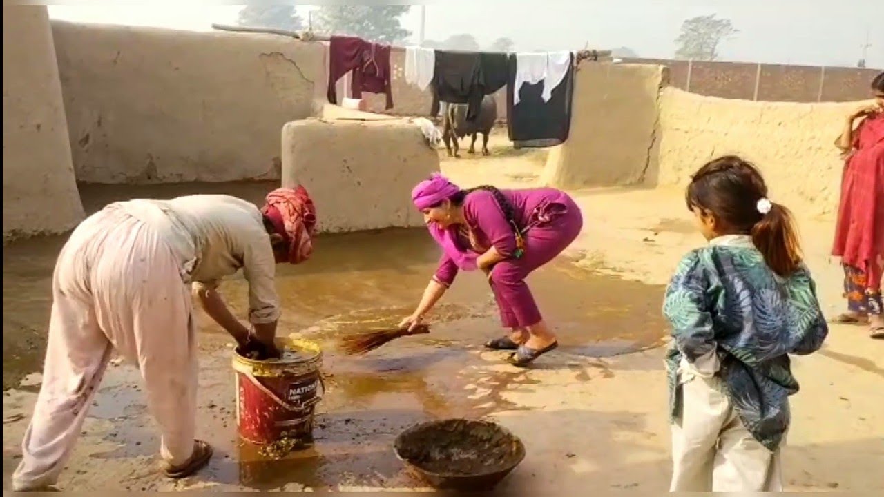 desi Kudiyan da Gober ka Farsh Banay ka alag style@nasreen village vlogs