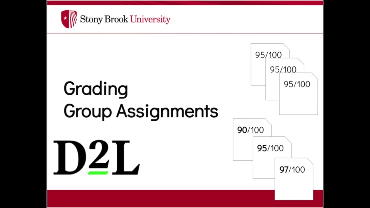 Grading Group Assignments in Brightspace (so everyone gets same or different grades)