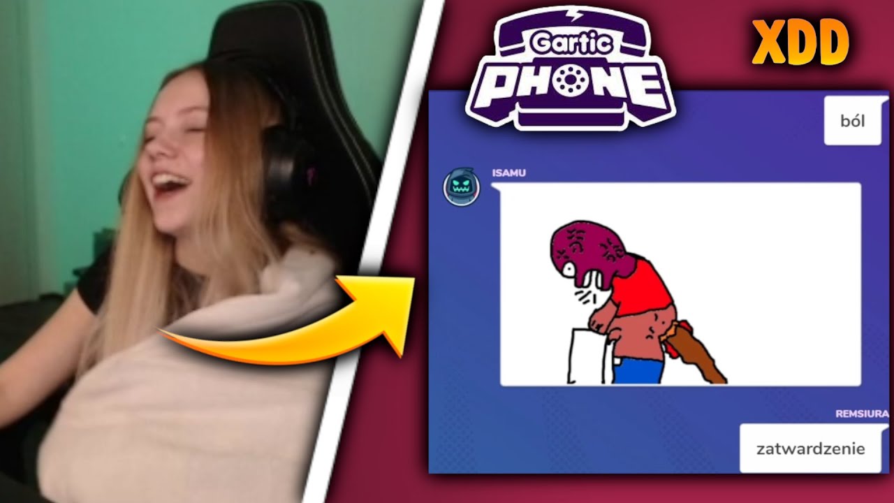 KASIX NITRO ISAMU Z EKIPĄ GRAJĄ W GŁUCHY TELEFON *NAJLEPSZE MOMENTY* Gartic Phone | Część 3