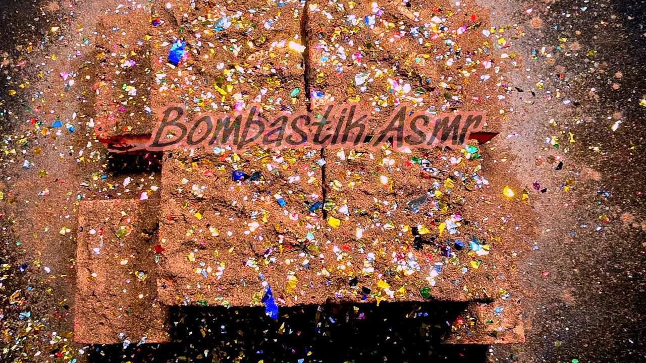 Crunchy explosive Blocks and Bronze Mica#asmrgymchalk