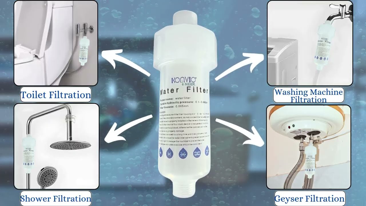 Konvio Washing Machine Filter Uses | Tap, Geyser, Washing Machine & 
