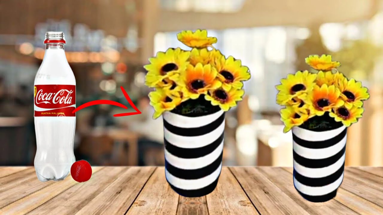 COMO FAZER VASO DECORATIVO LUXUOSO DE CIMENTO, GESSO E GARRAFA PET| #vasodecimento #vasodegesso