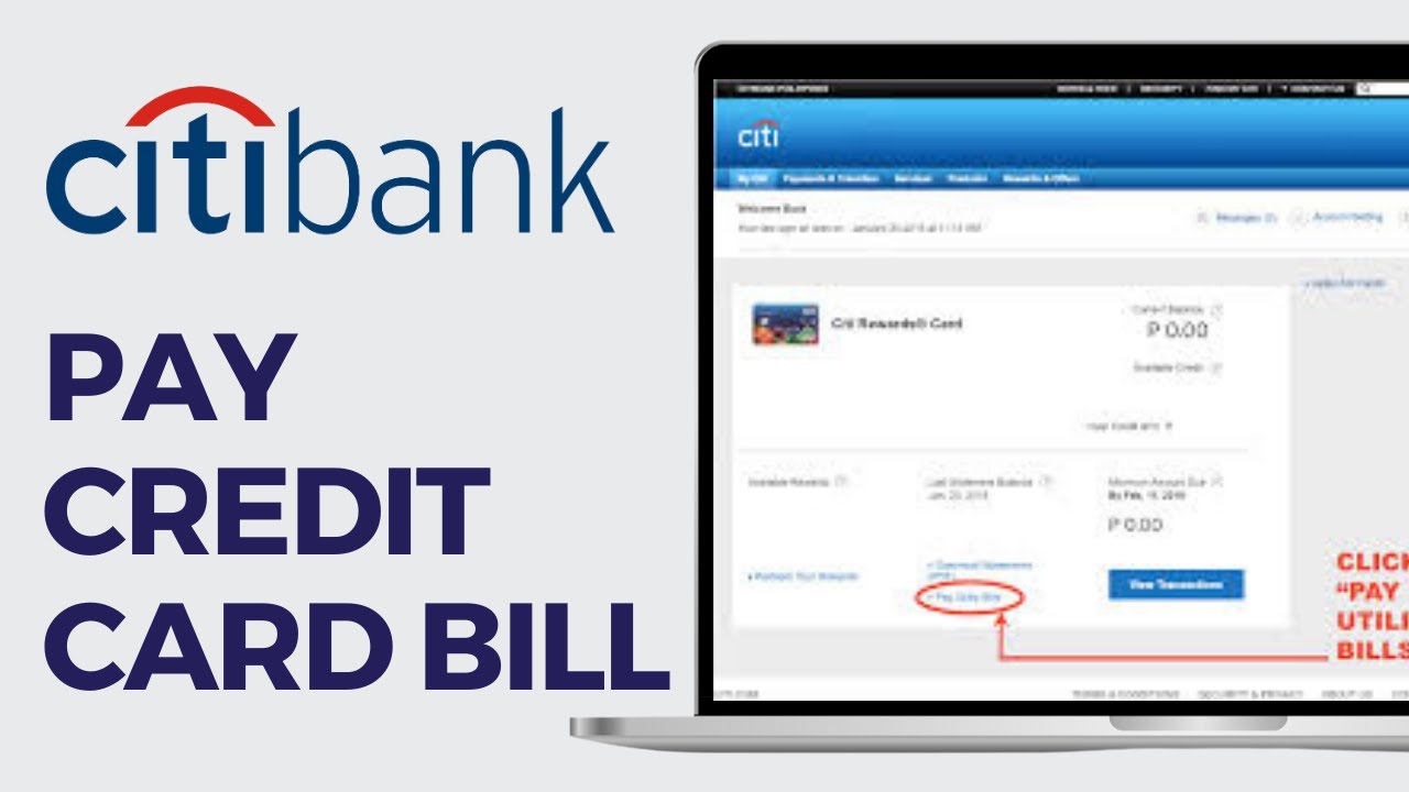 Как оплатить счёт по кредитной карте Citibank? (ОБЪЯСНЕНИЕ)