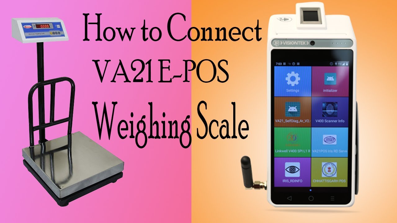 How to Connect VA21 E-POS Weighing Scale 