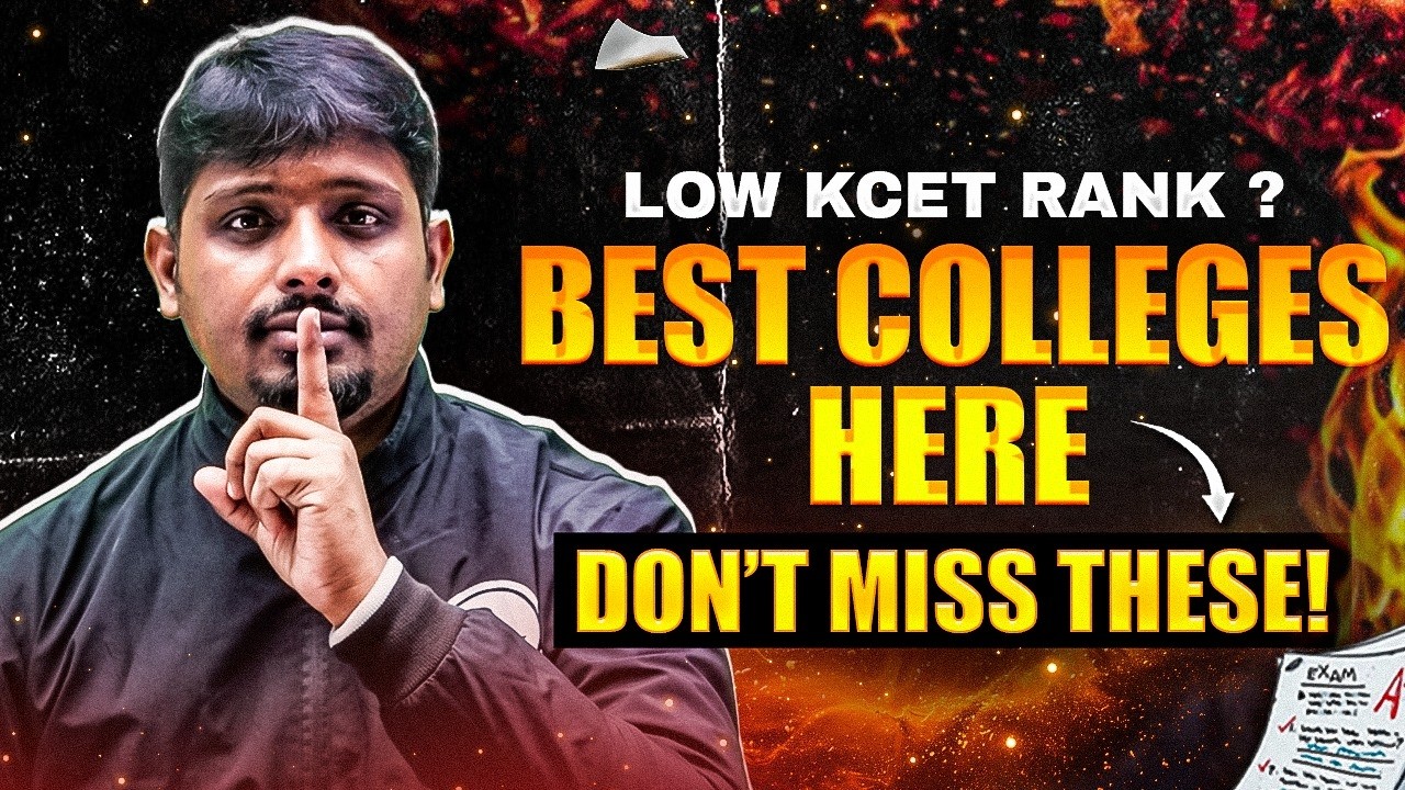 Low KCET Rank? 😨 Best Engineering Colleges You Shouldn&rsquo;t Miss! 🔥 | KCET 2026 College List