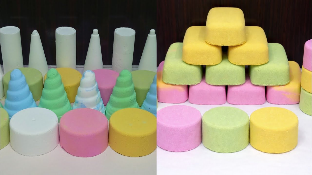 ASMR curnchy baking soda |  Holiday Rainbow🌈 completion | pastel baking soda  colourful edit