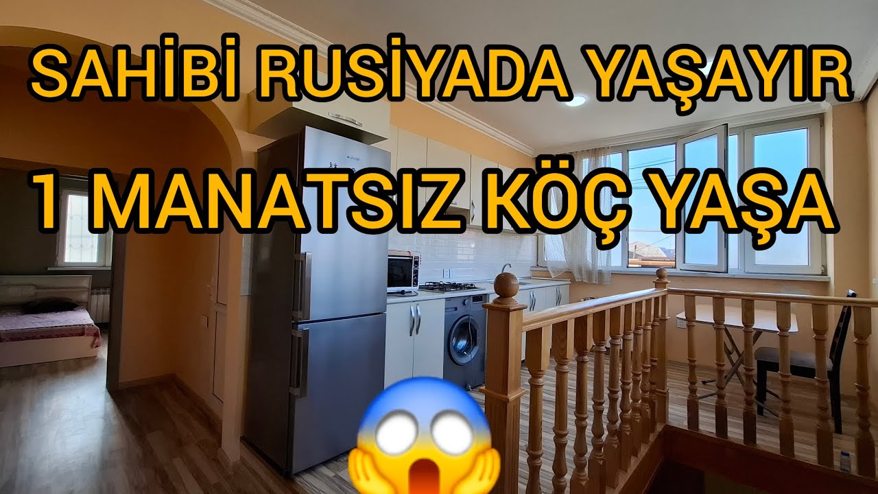 SAHİBİ RUSİYADA YAŞAYIR❗️HEÇ NEÇƏYƏ KUPÇALI TAM ƏŞYALI 3 OTAQ❗️                   #mulkevalqısatqısı