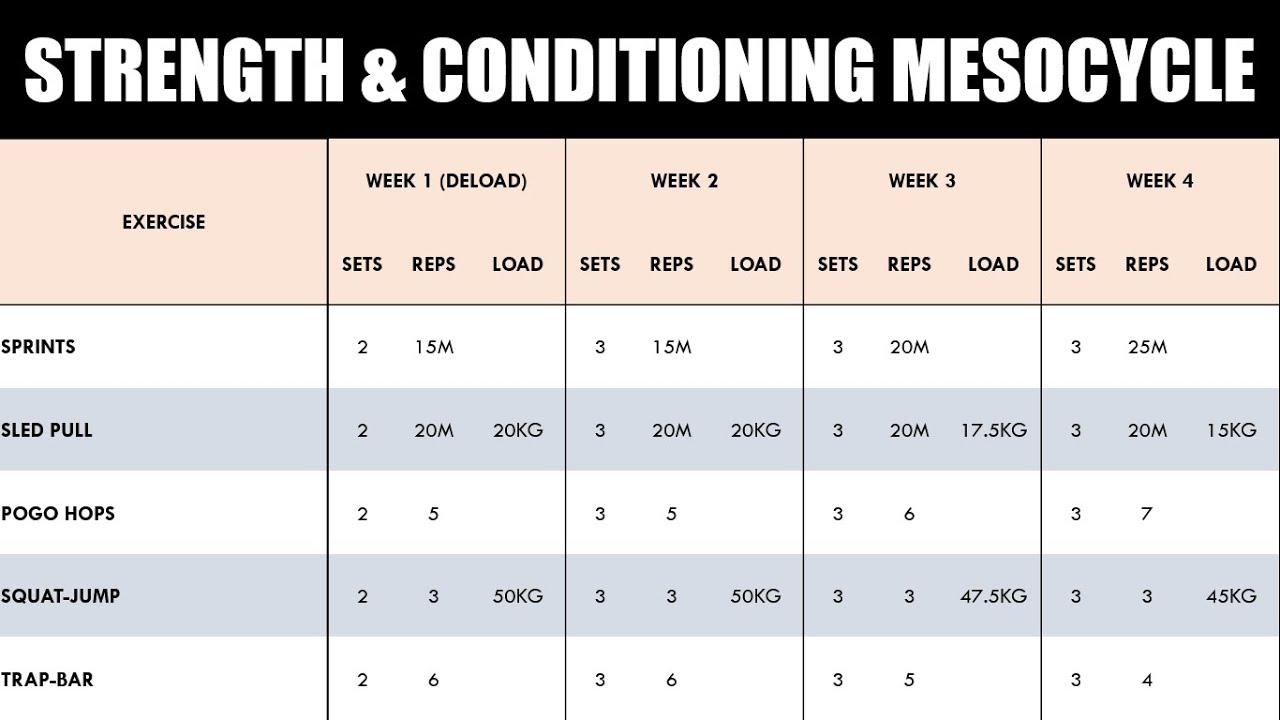 Programming & Periodization of Strength & Conditioning Training | Part 2: Creating a Mesocycle