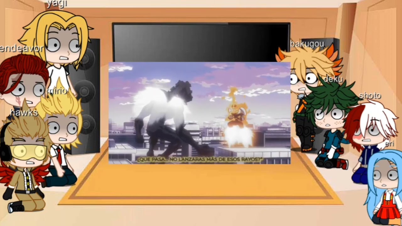los pro heroes y los niños reaccionan a endeavor vs nomu@AdloMusic