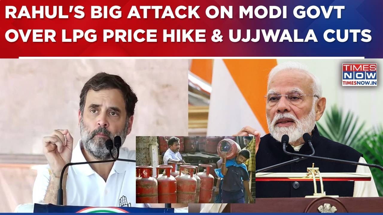 Rahul Gandhi Launches Big Attack On Modi Govt LPG Price Hike & Ujjwala Cuts: 'Anti-Poor Policies...'