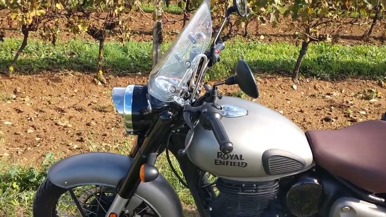 Royal Enfield classic 350, déballage pare-brise + blabla.