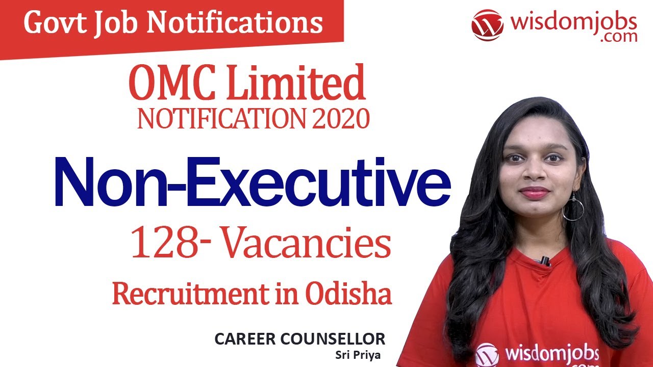 OMC Limited Jobs 2020 | 128 Non-Executive Vacancies in Odisha @Wisdom Jobs