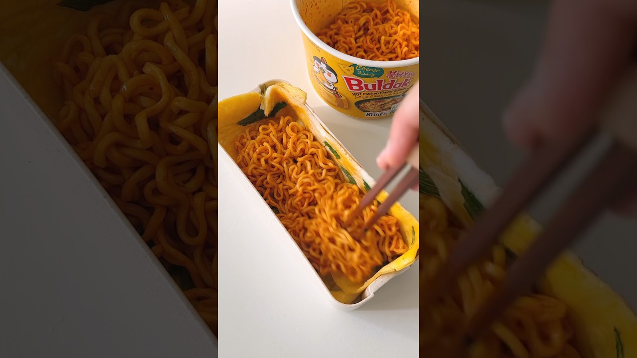 Pack my lunchbox with me 🥵🌶️🥵 #asmr #bento #food #lifestyle #bentobox #buldak #lunchbox #lunch