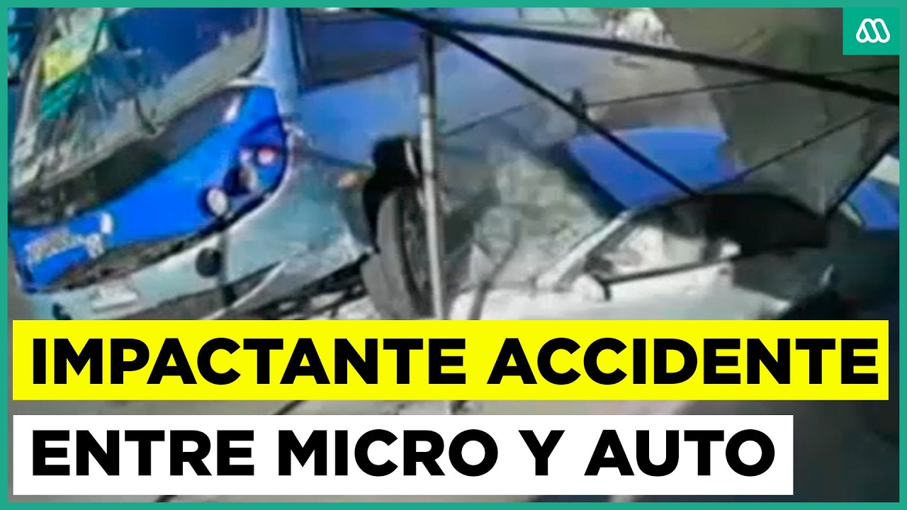 Micro aplastó un auto tras intentar adelantar a otro bus en San Pedro de la Paz
