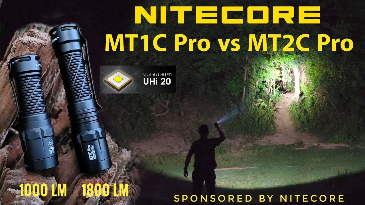 Nitecore MT1C Pro vs Dog Attacks & Beamshots Comparison with MT2C Pro at 25-200 meters