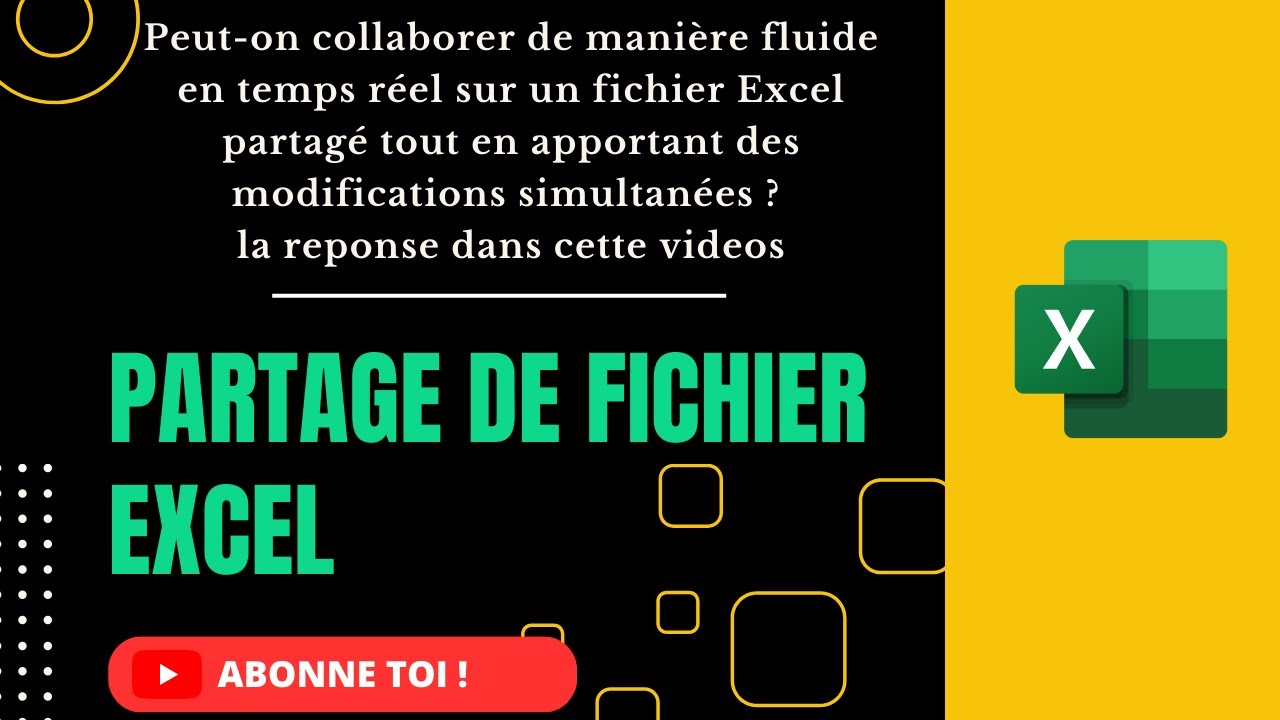 Comment modifier simultanément un fichier Excel en partage ? La réponse dans cette vidéo.
