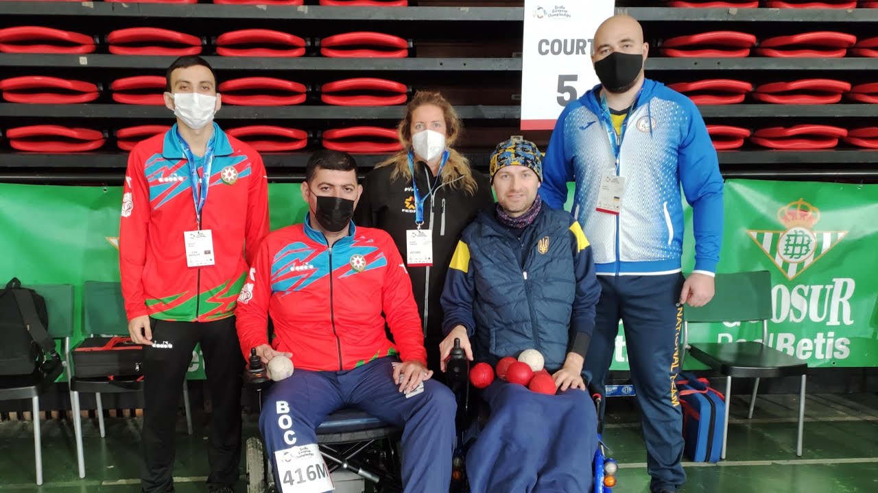 Seville 2021 World Boccia Europe - BC4 Pool C - Artem Kolinko (UKR) vs Khayal Islamov (AZE)